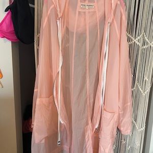 Free People Pale Pink Light Raincoat